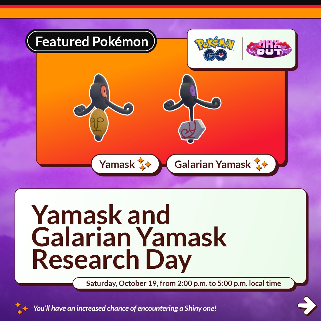 Yamask en Galarian Yamask Research Day 1